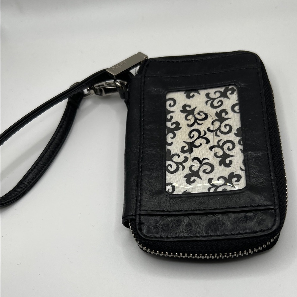 HOBO Black Leather Phone Case with Wrist Strap